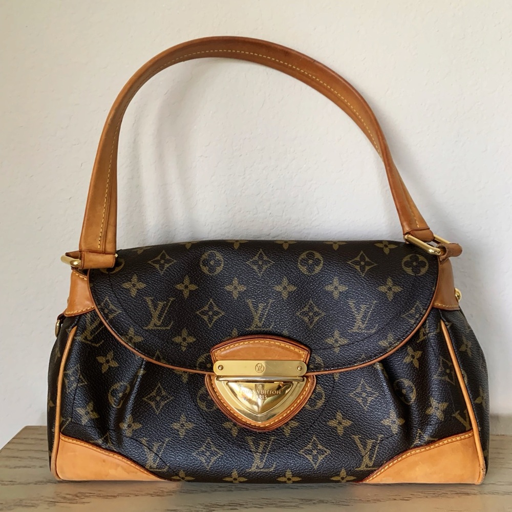 SOLD Louis Vuitton Monogram Canvas Shoulder Bag with Vachetta Trim